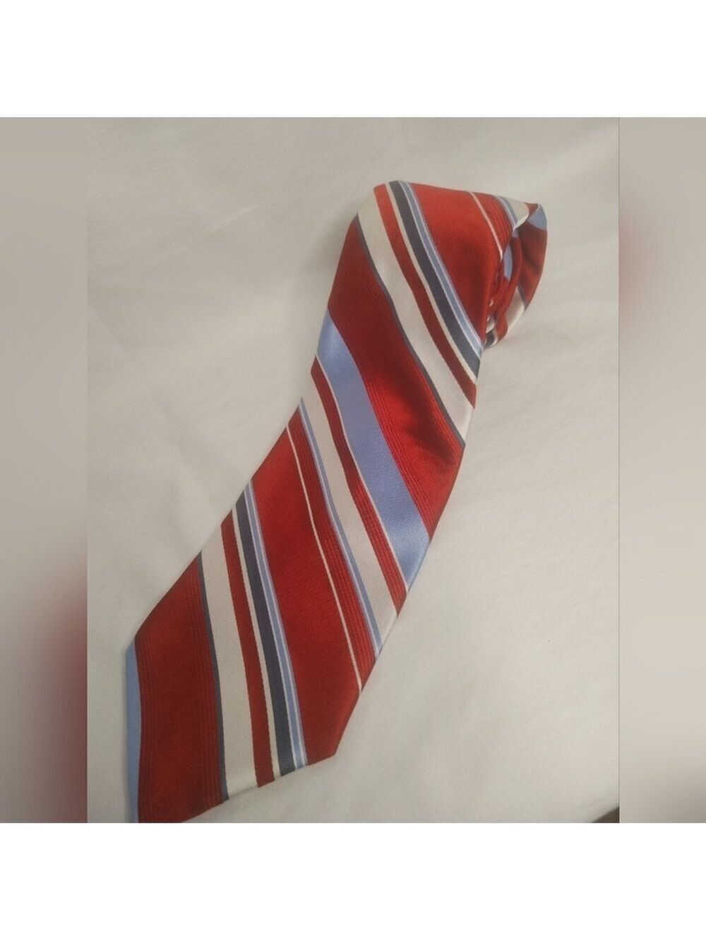 Jones New York Red and Blue Striped Tie
